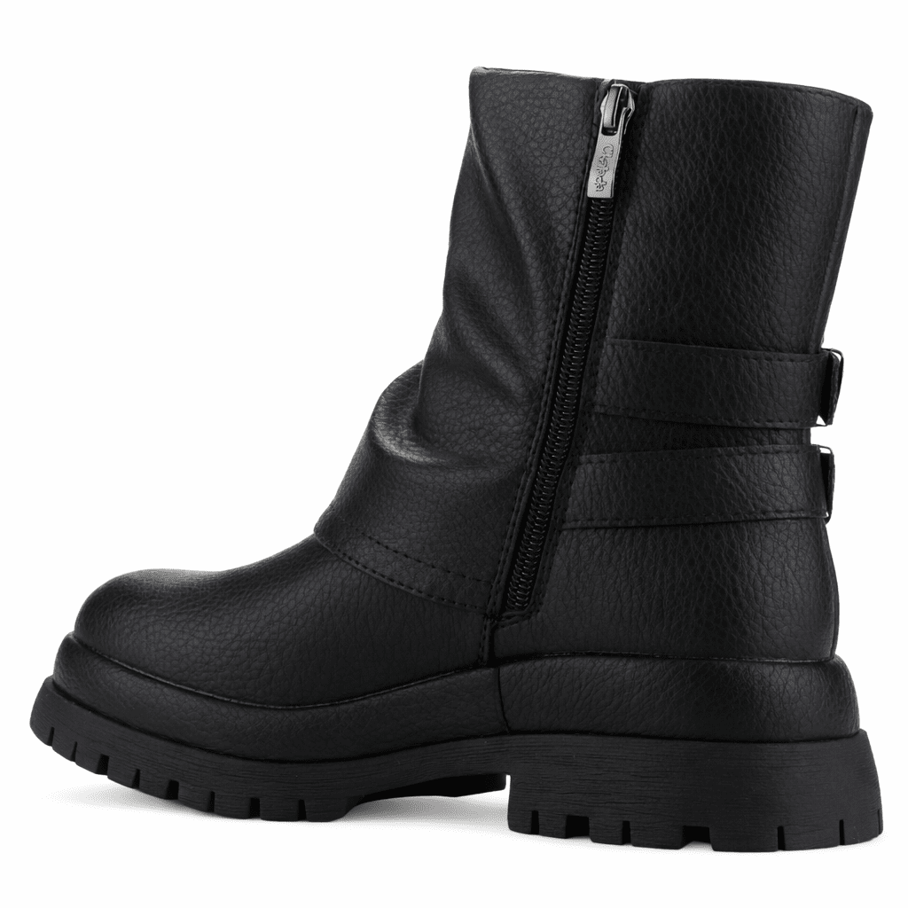 Botin Negro Mujer Casual Chalada Krep Botines Taco Chalada 