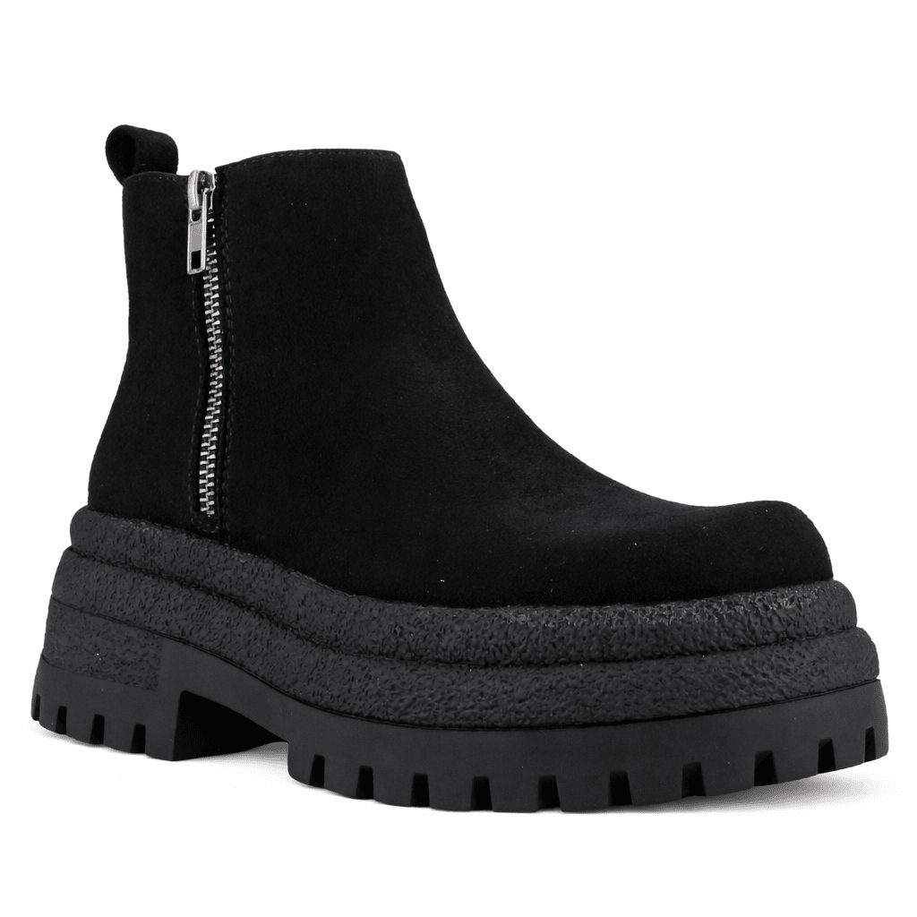 Botin Negro Mujer Casual Chalada Krepin Botines Taco Chalada 