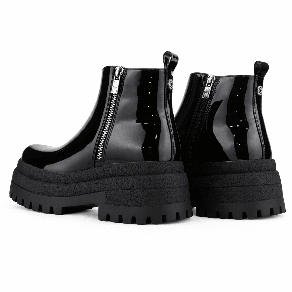 Botin Negro Mujer Casual Chalada Krepin Botines Taco Chalada 