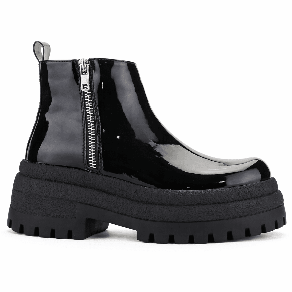 Botin Negro Mujer Casual Chalada Krepin Botines Taco Chalada 