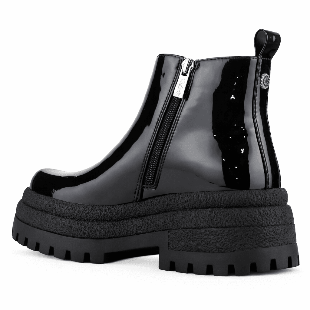 Botin Negro Mujer Casual Chalada Krepin Botines Taco Chalada 