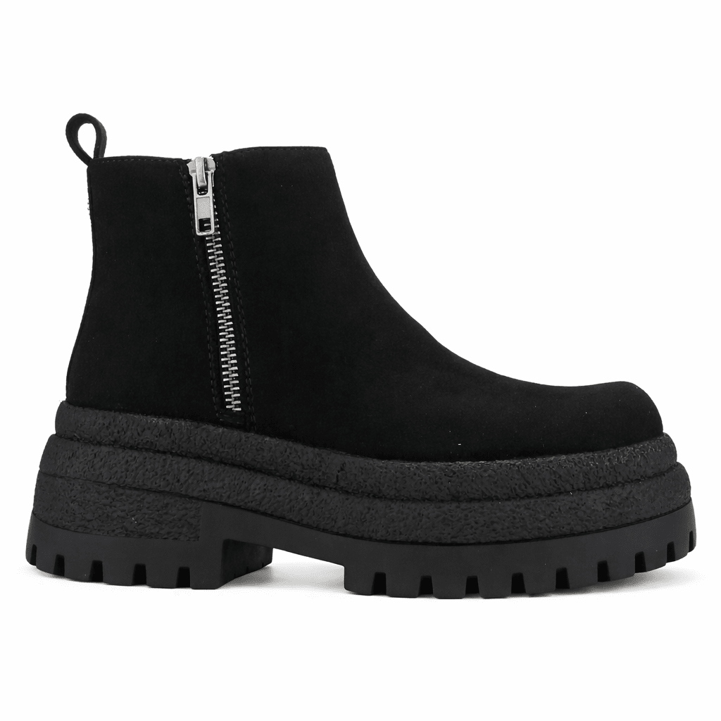 Botin Negro Mujer Casual Chalada Krepin Botines Taco Chalada 