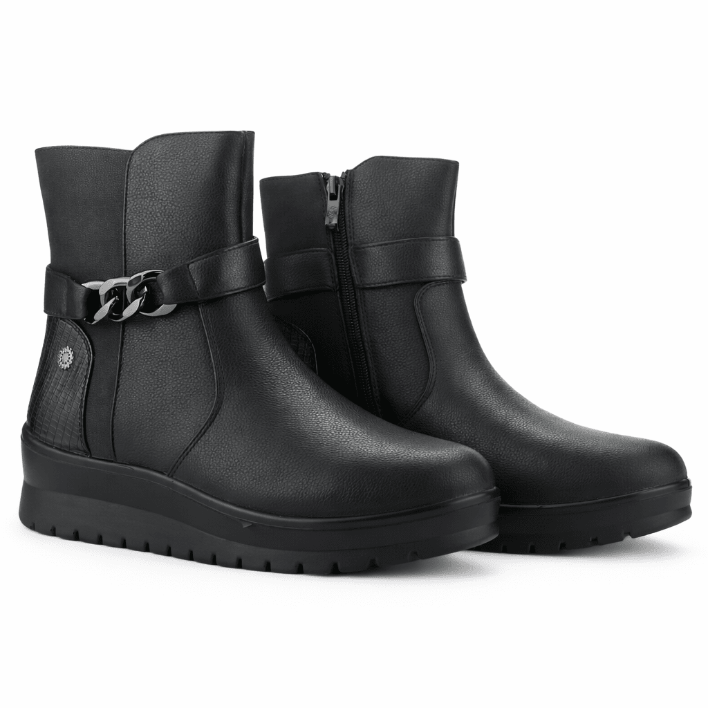 Botin Negro Mujer Casual Chalada Kyrie Botines Taco Chalada 