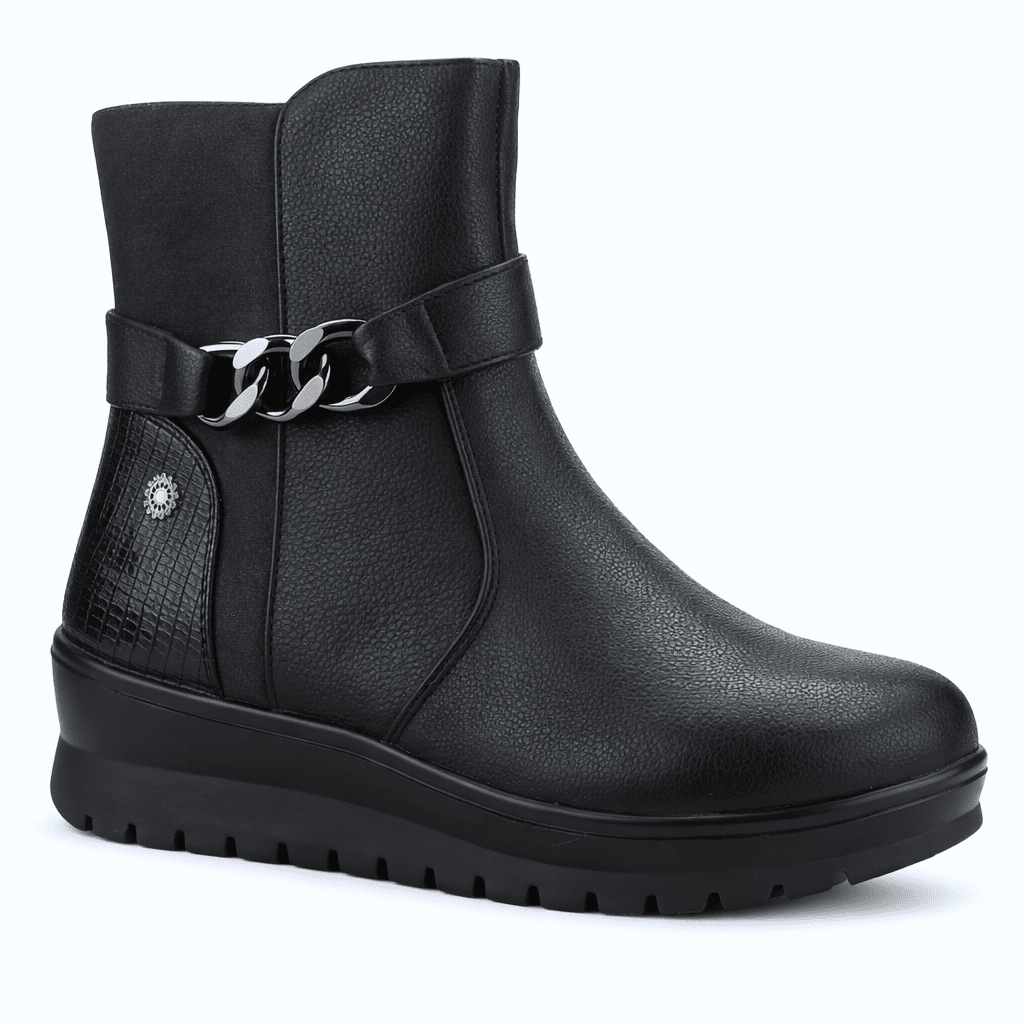 Botin Negro Mujer Casual Chalada Kyrie Botines Taco Chalada 