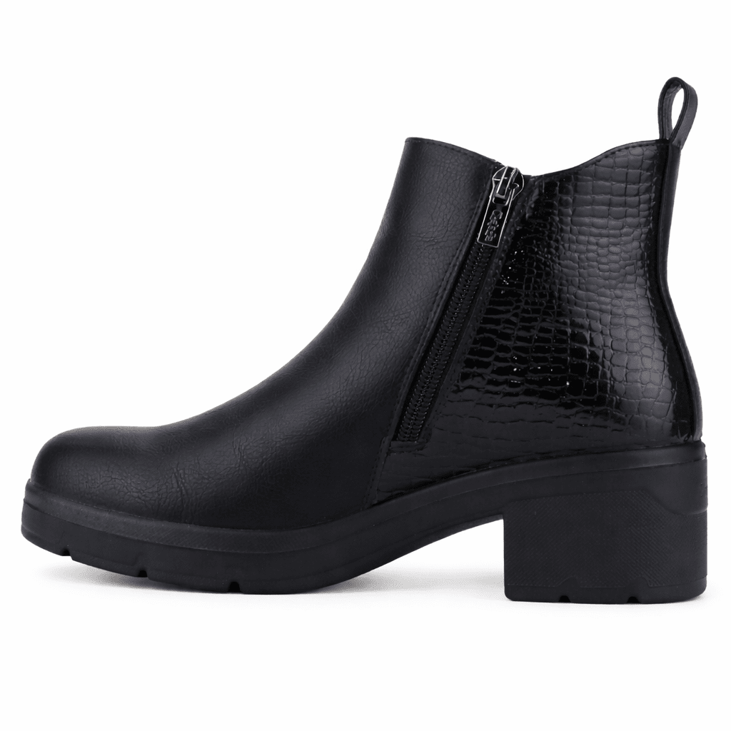 Botin Negro Mujer Casual Chalada Madena Botines Taco Chalada 