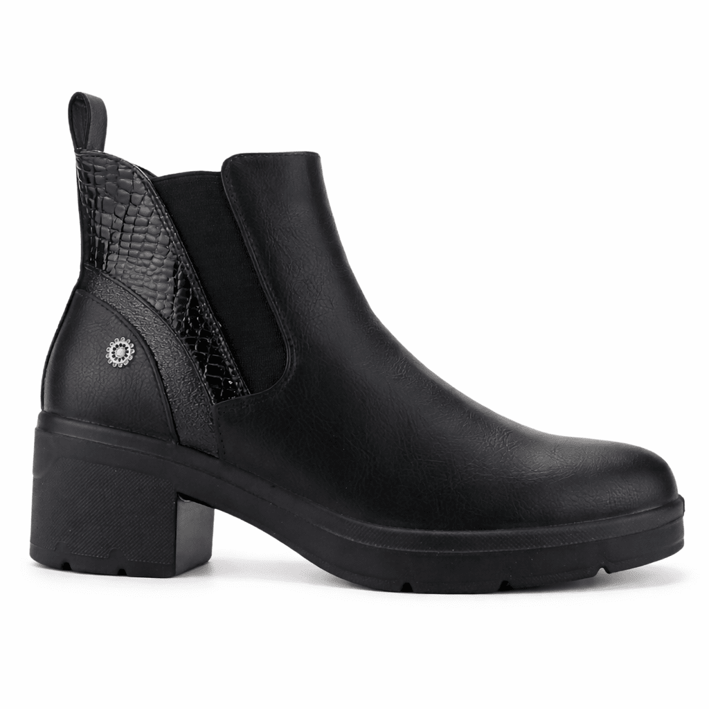 Botin Negro Mujer Casual Chalada Madena Botines Taco Chalada 