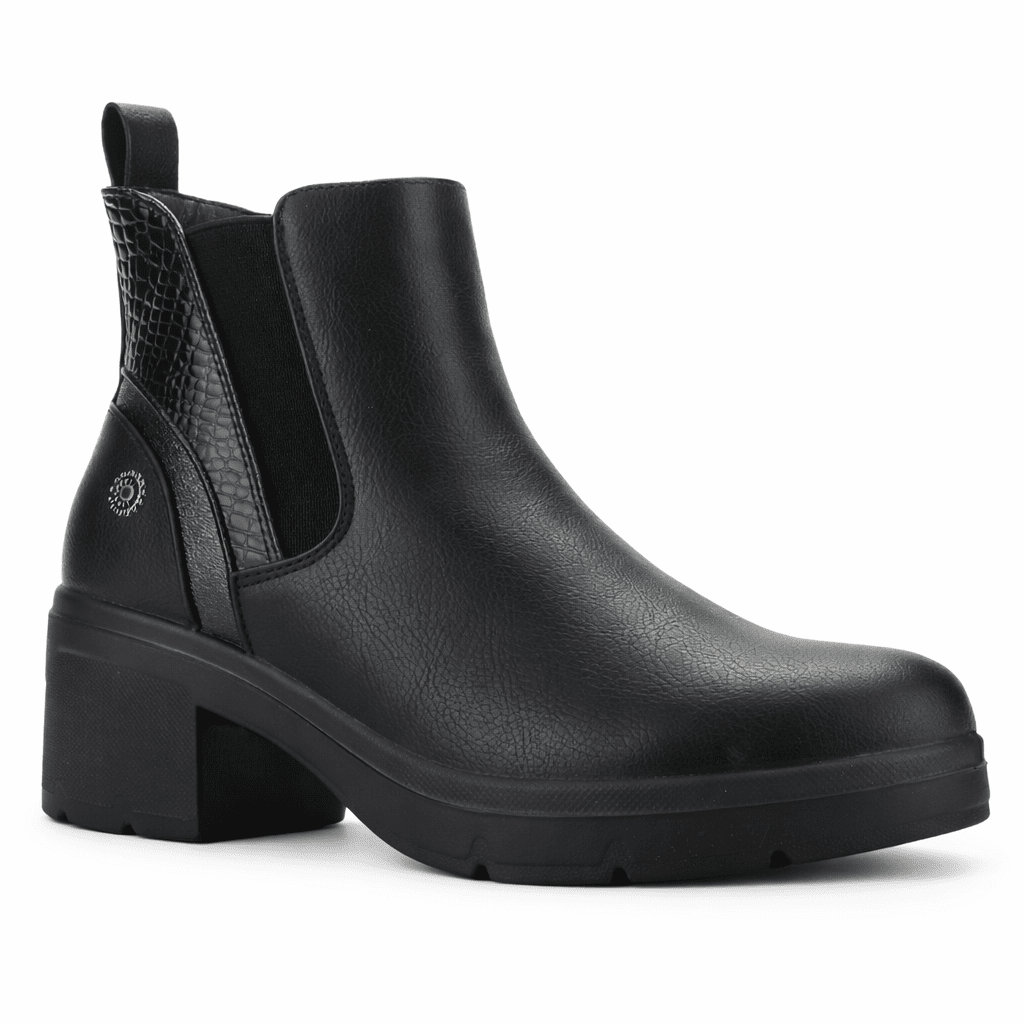 Botin Negro Mujer Casual Chalada Madena Botines Taco Chalada 