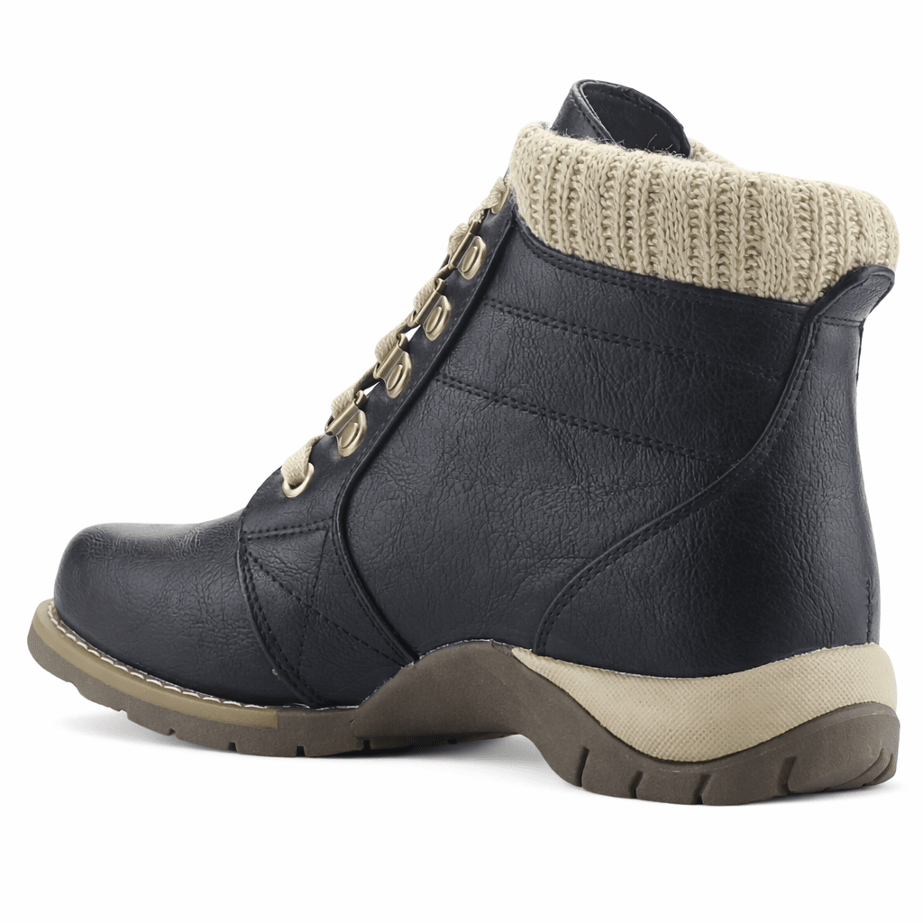 Botin Negro Mujer Casual Chalada Rolo Botines Taco Chalada 