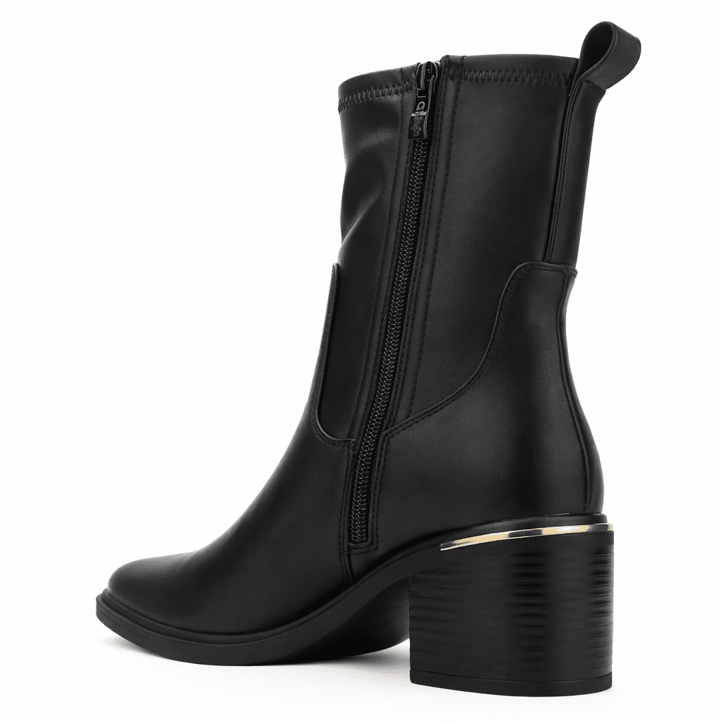 Botin Negro Mujer Casual Chalada Sonora Botines Taco Chalada 