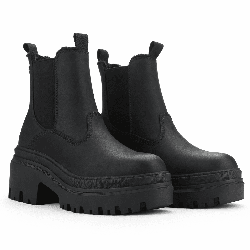 Botin Negro Mujer Casual Chalada Tahoe Botines Taco Chalada 