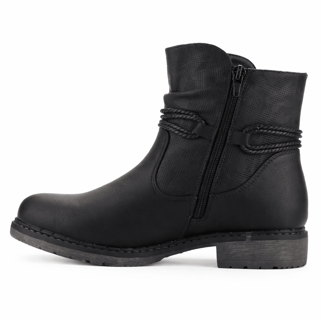 Botin Negro Mujer Casual Chalada Torke Botines Taco Chalada 