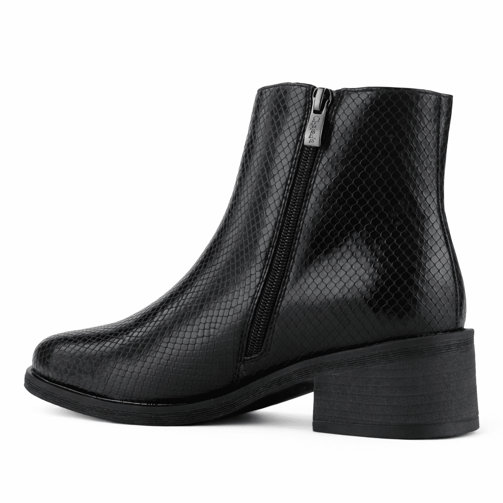Botin Negro Mujer Casual Chalada Trafa Botines Taco Chalada 