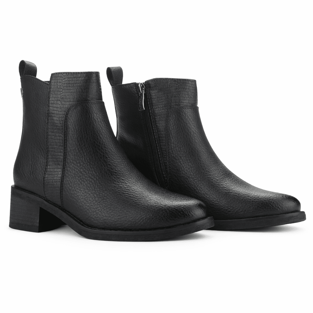 Botin Negro Mujer Casual Chalada Trafa Botines Taco Chalada 