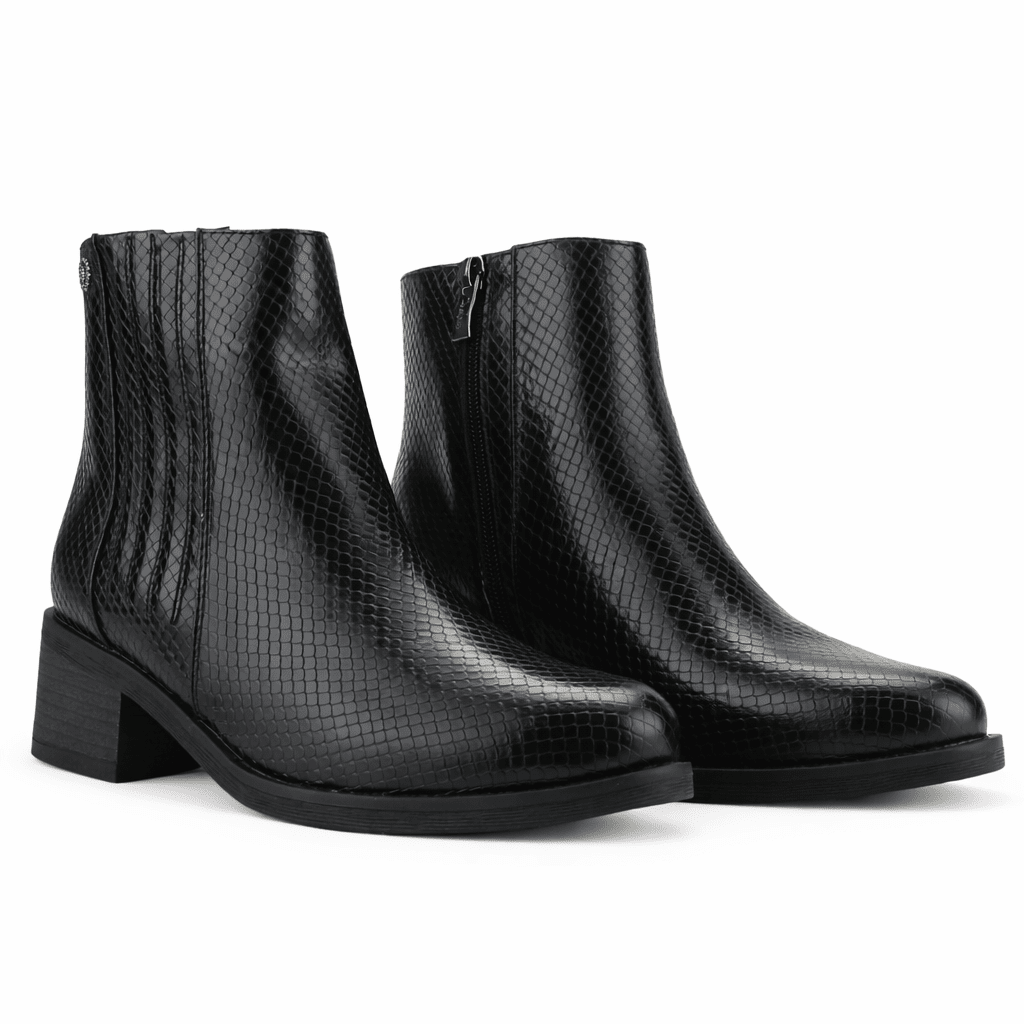 Botin Negro Mujer Casual Chalada Trafa Botines Taco Chalada 