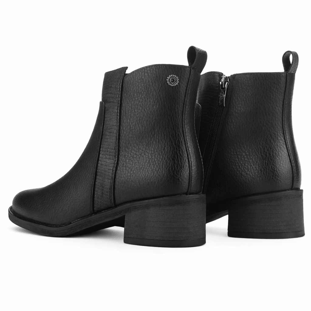 Botin Negro Mujer Casual Chalada Trafa Botines Taco Chalada 