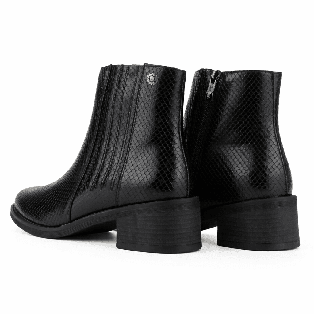 Botin Negro Mujer Casual Chalada Trafa Botines Taco Chalada 