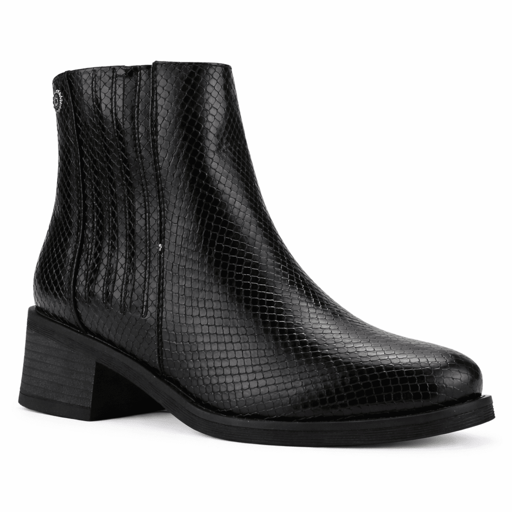Botin Negro Mujer Casual Chalada Trafa Botines Taco Chalada 
