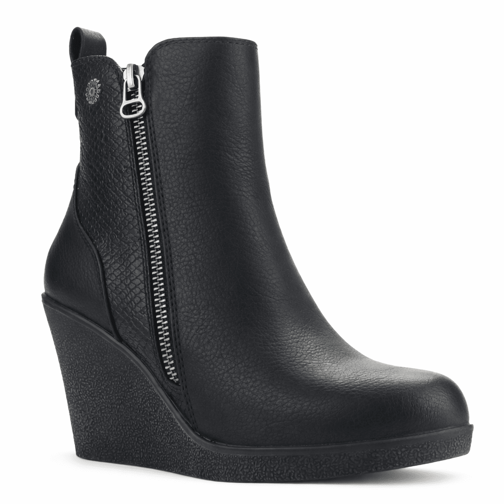 Botin Negro Mujer Casual Chalada Wedge Botines Taco Chalada 