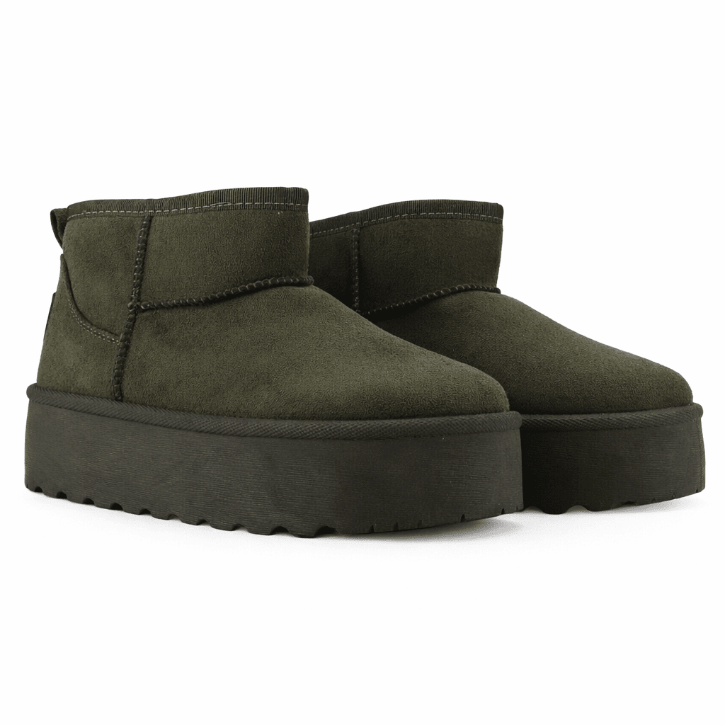 Botin Oliva Mujer Casual Chalada Pinguih Botines Taco Chalada 