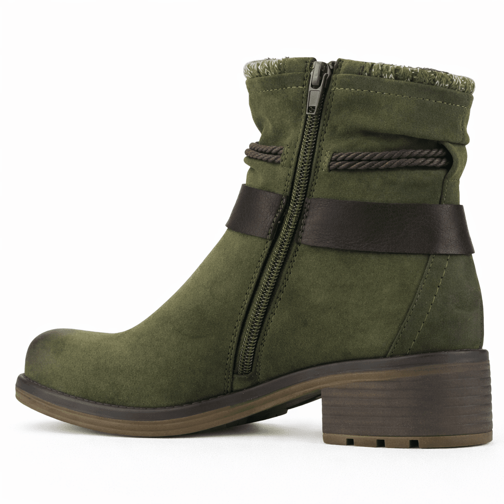 Botin Oliva Mujer Casual Chalada Torke Botines Taco Chalada 