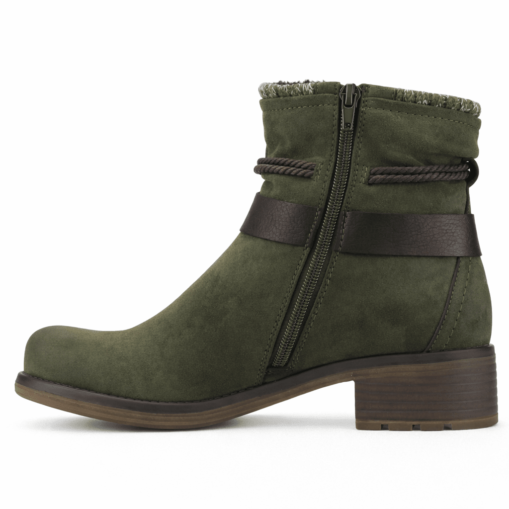 Botin Oliva Mujer Casual Chalada Torke Botines Taco Chalada 
