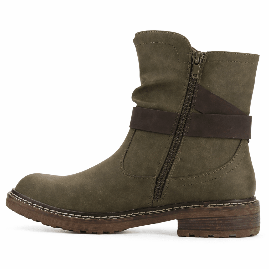 Botin Oliva Mujer Casual Chalada Torke Botines Taco Chalada 