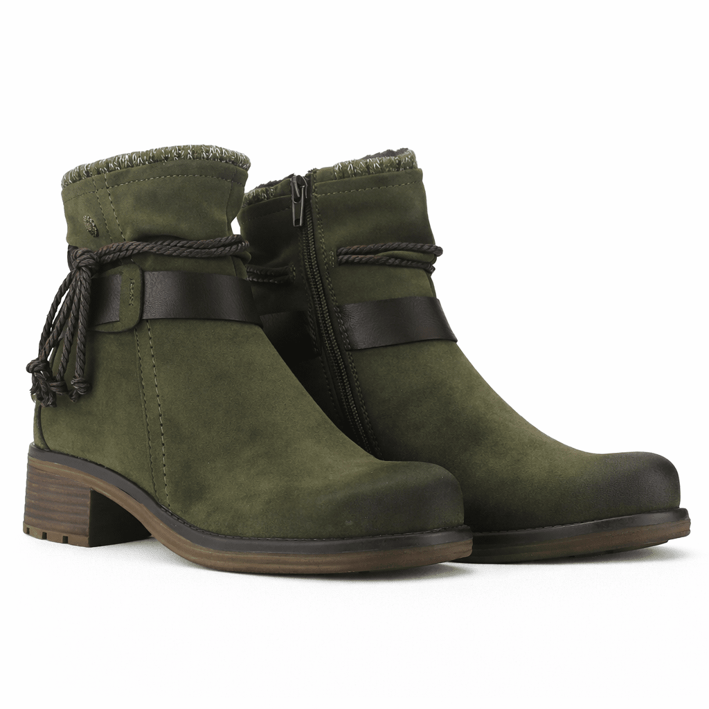 Botin Oliva Mujer Casual Chalada Torke Botines Taco Chalada 