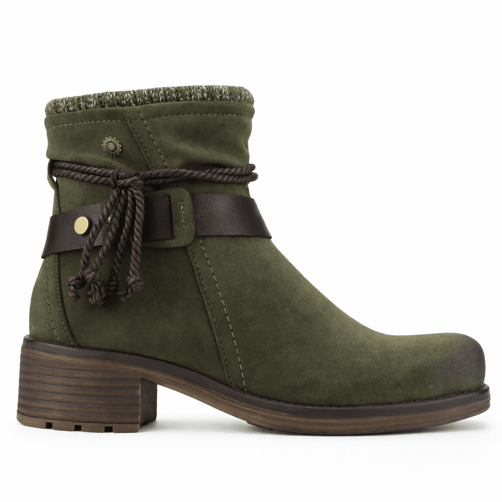 Botin Oliva Mujer Casual Chalada Torke Botines Taco Chalada 
