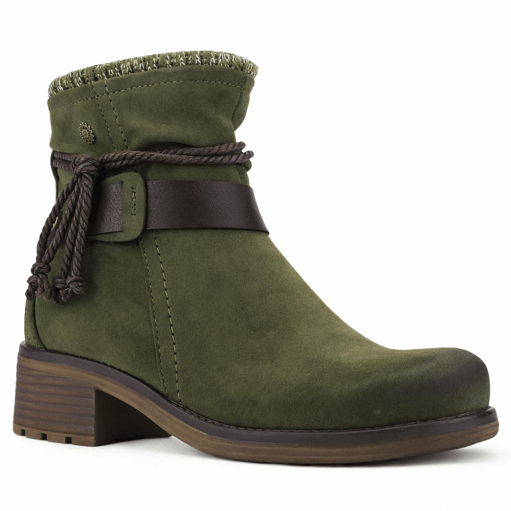 Botin Oliva Mujer Casual Chalada Torke Botines Taco Chalada 