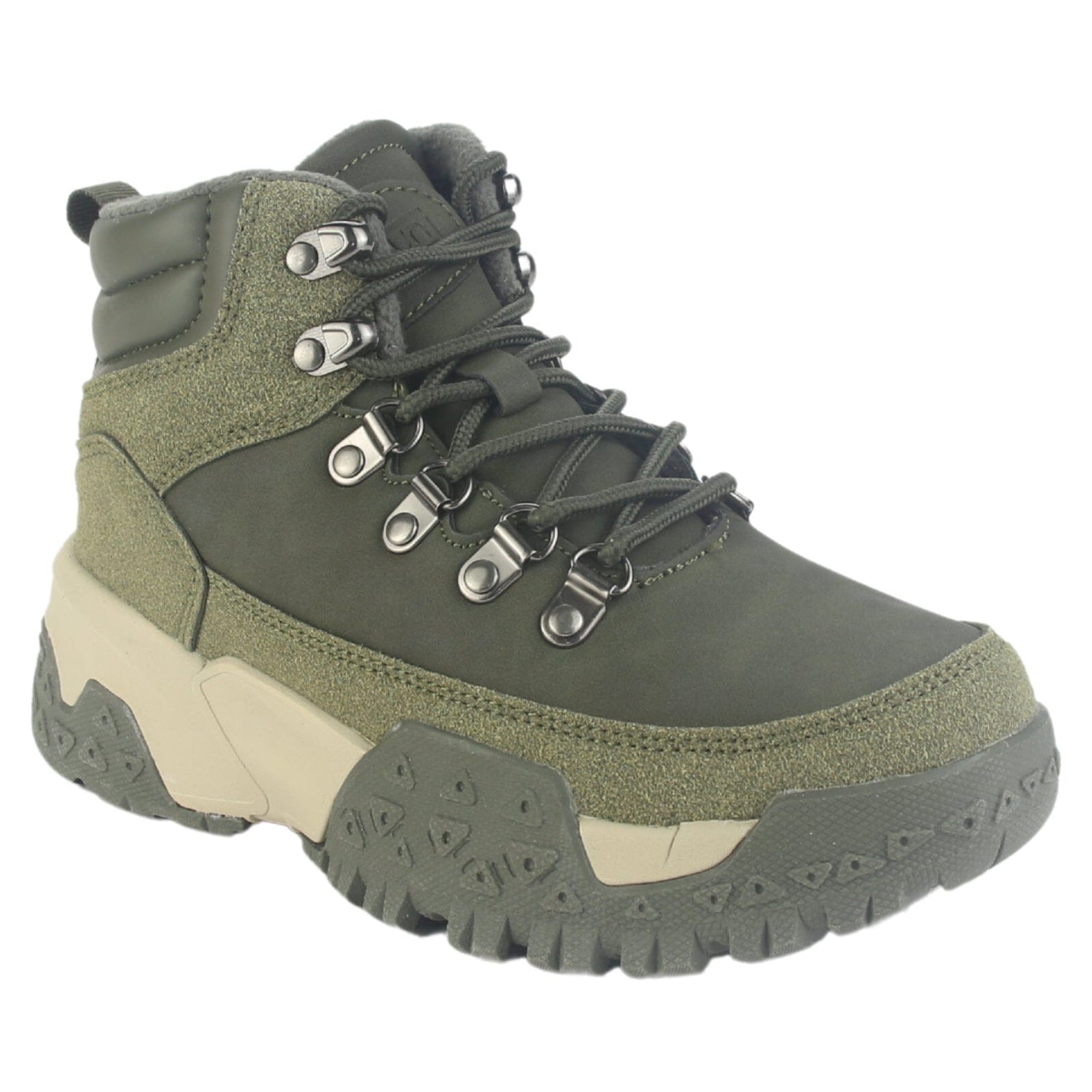 Botin Outdoor Funway Mujer Nevado-2 Oliva Botines Taco Funway 