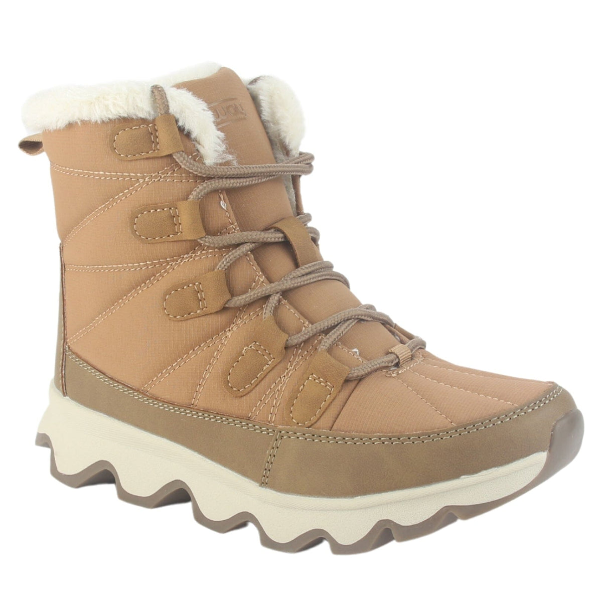 Botin Outdoor Funway Mujer Polar-1 Camel Botines Taco Funway 