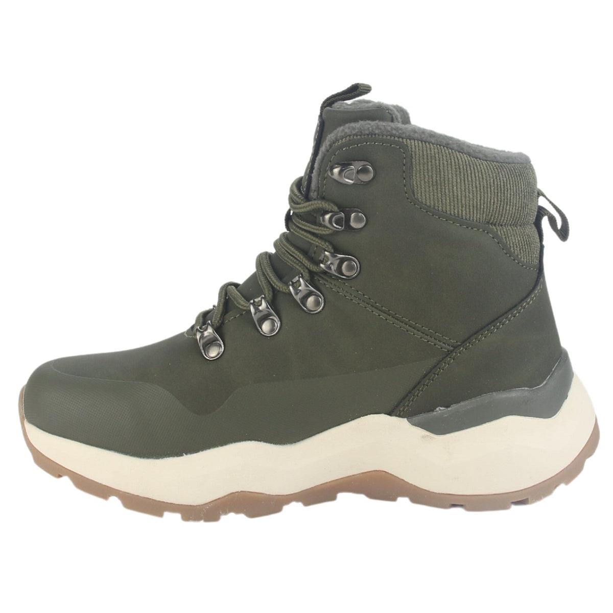 Botin Outdoor Funway Mujer Tundra-1 Oliva Botines Taco Funway 