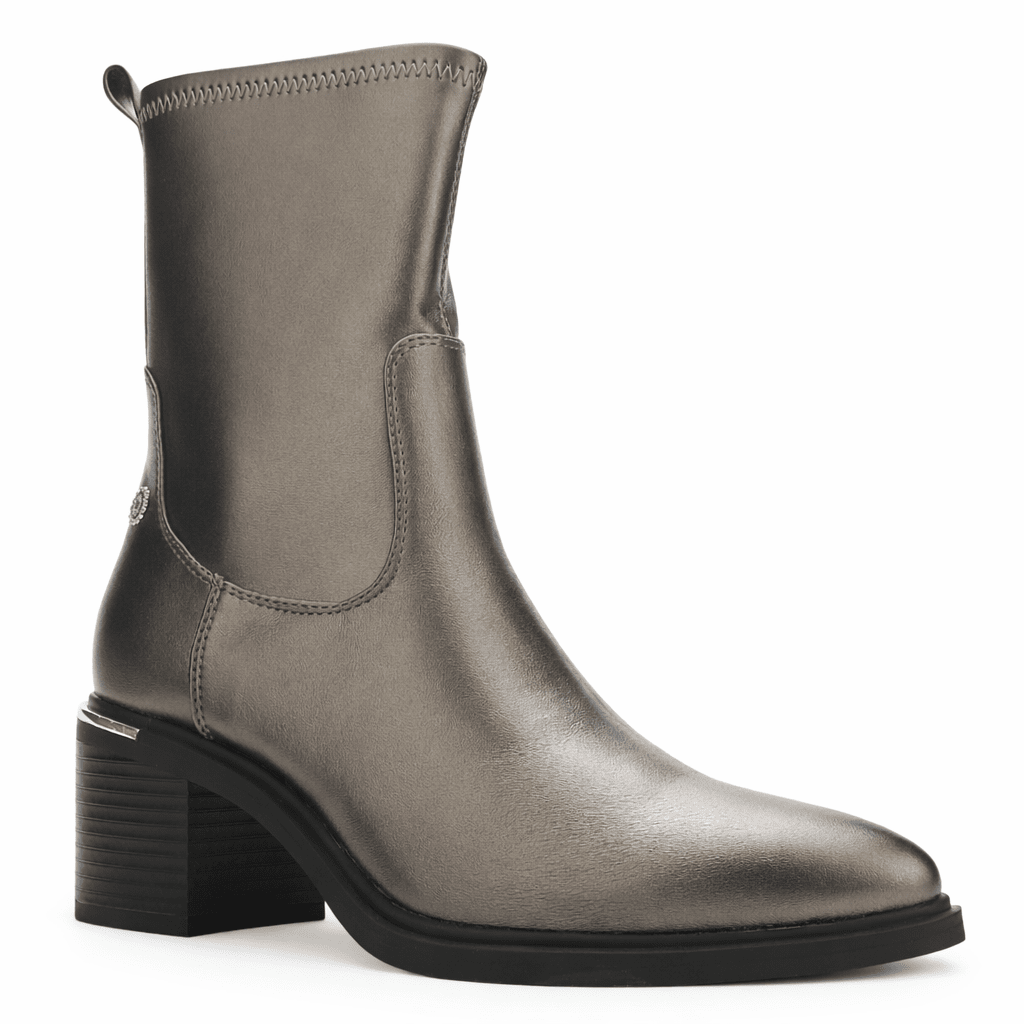 Botin Pewter Mujer Casual Chalada Sonora Botines Taco Chalada 