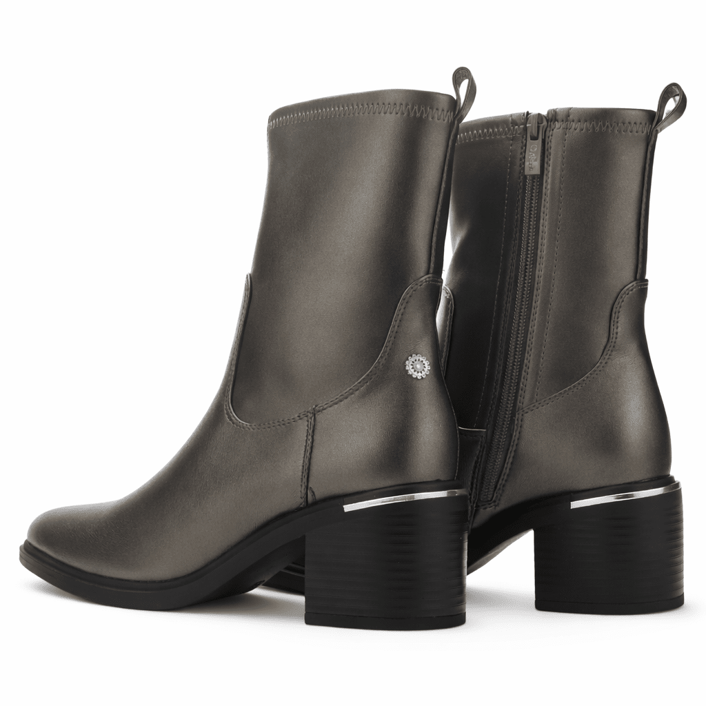 Botin Pewter Mujer Casual Chalada Sonora Botines Taco Chalada 