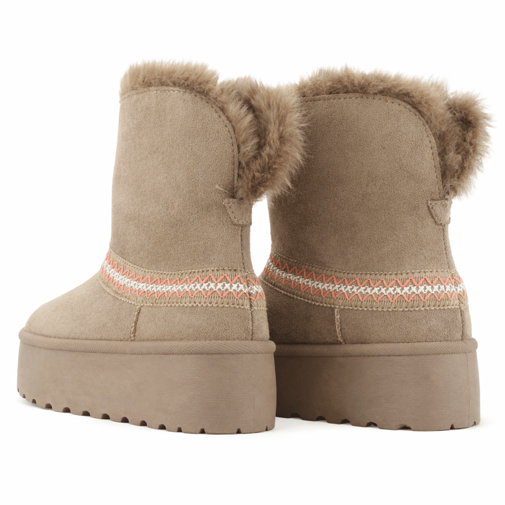 Botin Taupe Mujer Casual Chalada Pinguih Botines Taco Chalada 
