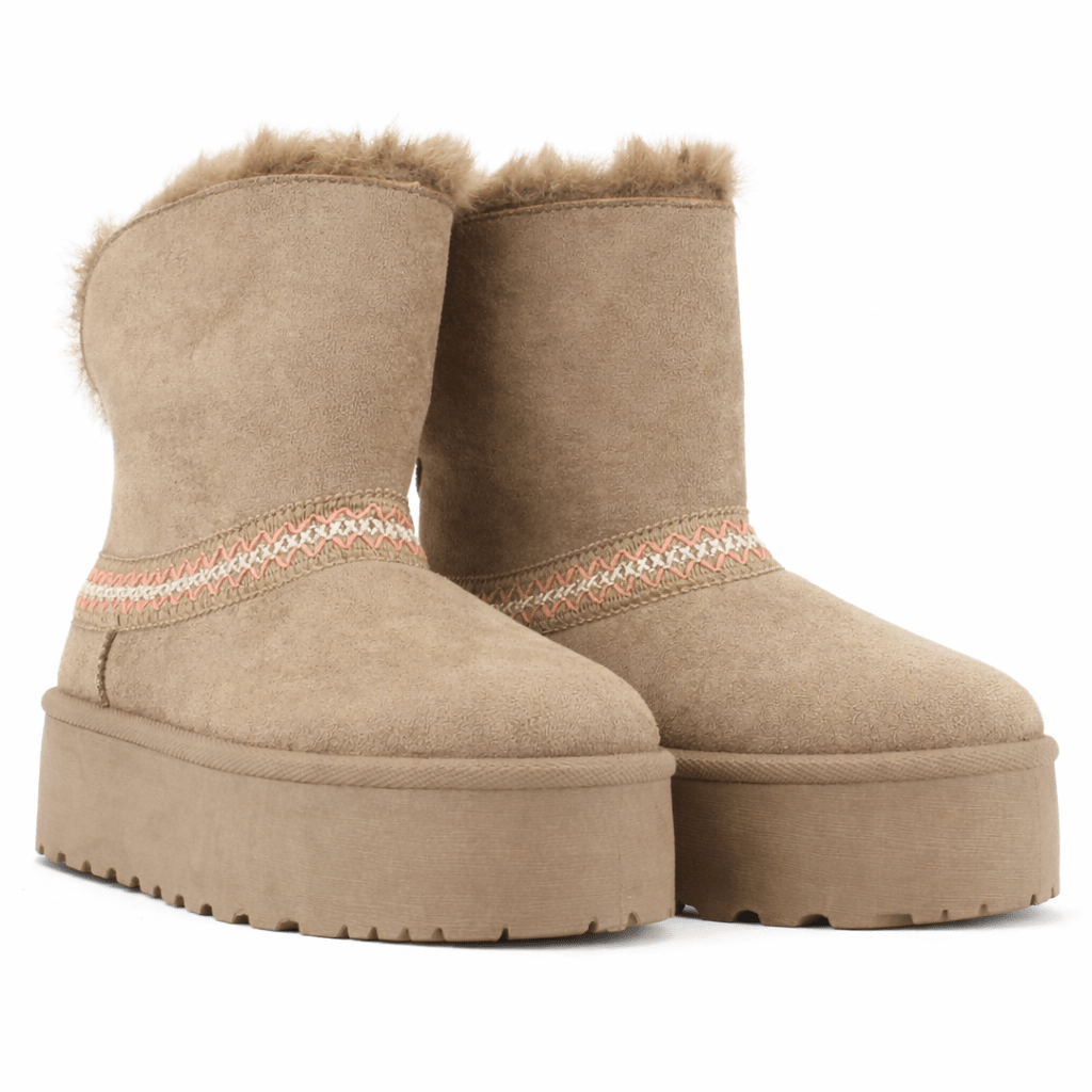 Botin Taupe Mujer Casual Chalada Pinguih Botines Taco Chalada 