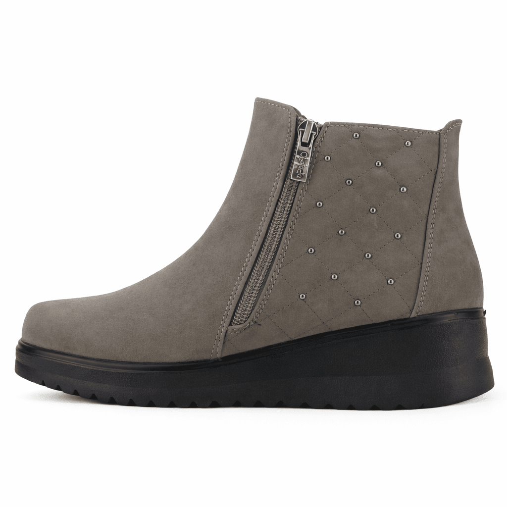 Botin Taupe Mujer Casual Chalada Rayo Botines Taco Chalada 