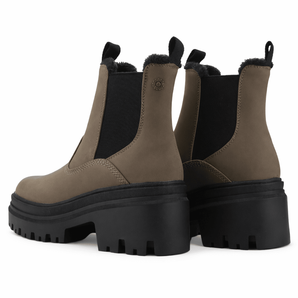 Botin Taupe Mujer Casual Chalada Tahoe Botines Taco Chalada 