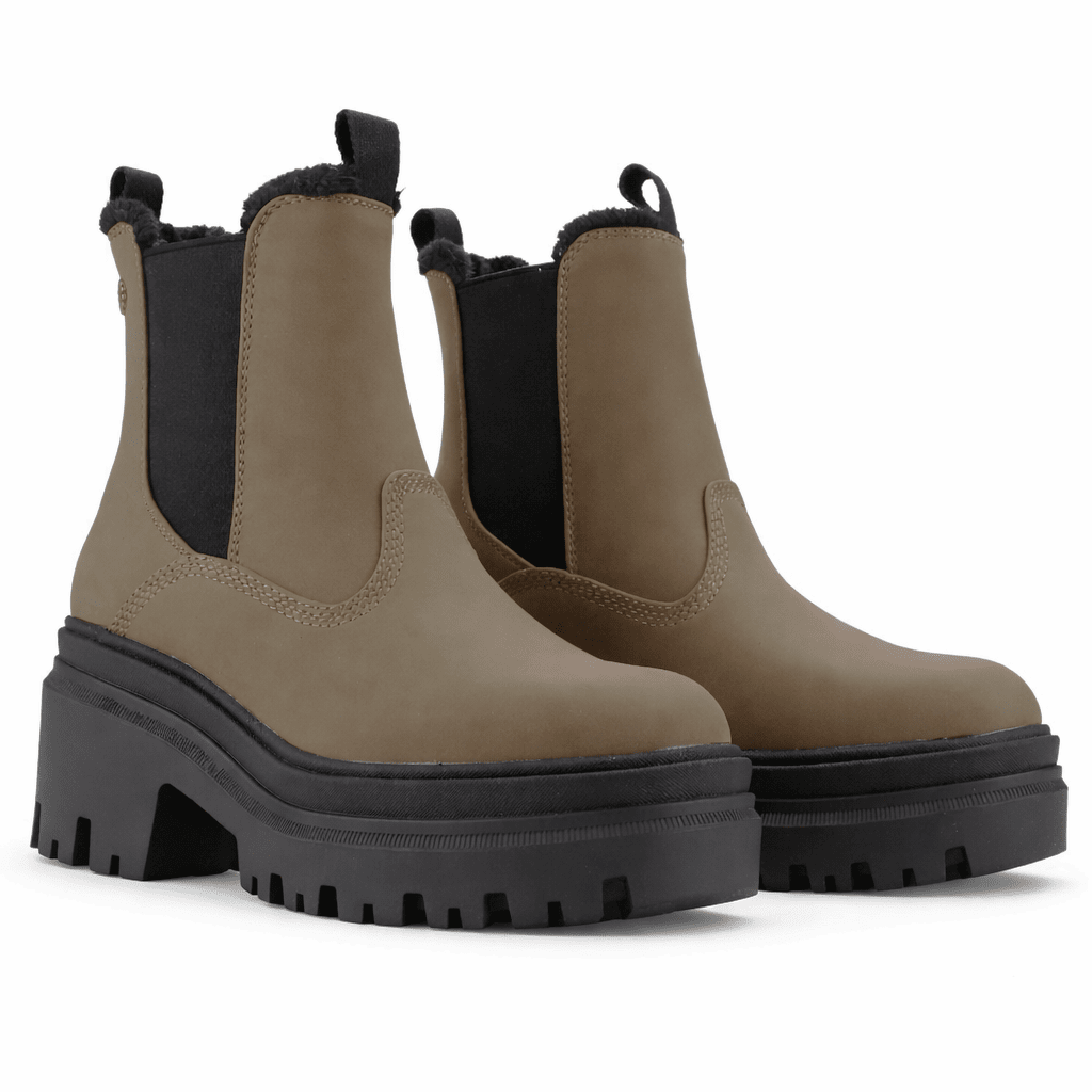 Botin Taupe Mujer Casual Chalada Tahoe Botines Taco Chalada 