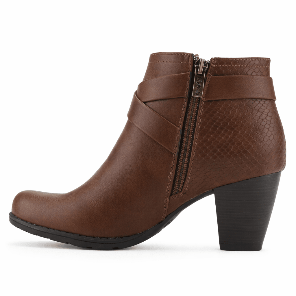 Botin Tostado Mujer Casual Chalada Ceta Botines Taco Chalada 
