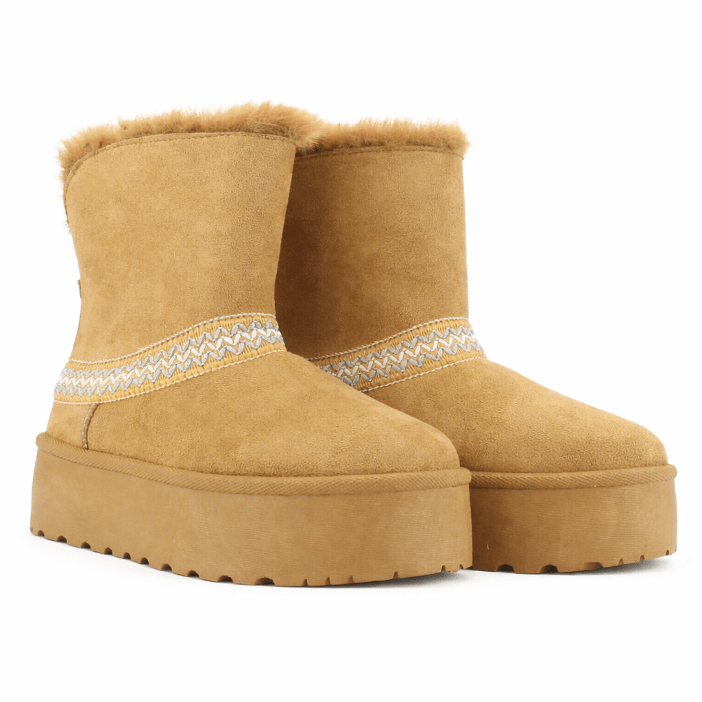 Botin Tostado Mujer Casual Chalada Pinguih Botines Taco Chalada