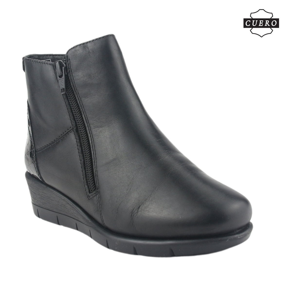 Botin de Cuero Chalada Mujer Calafate-2 Negro Casual
