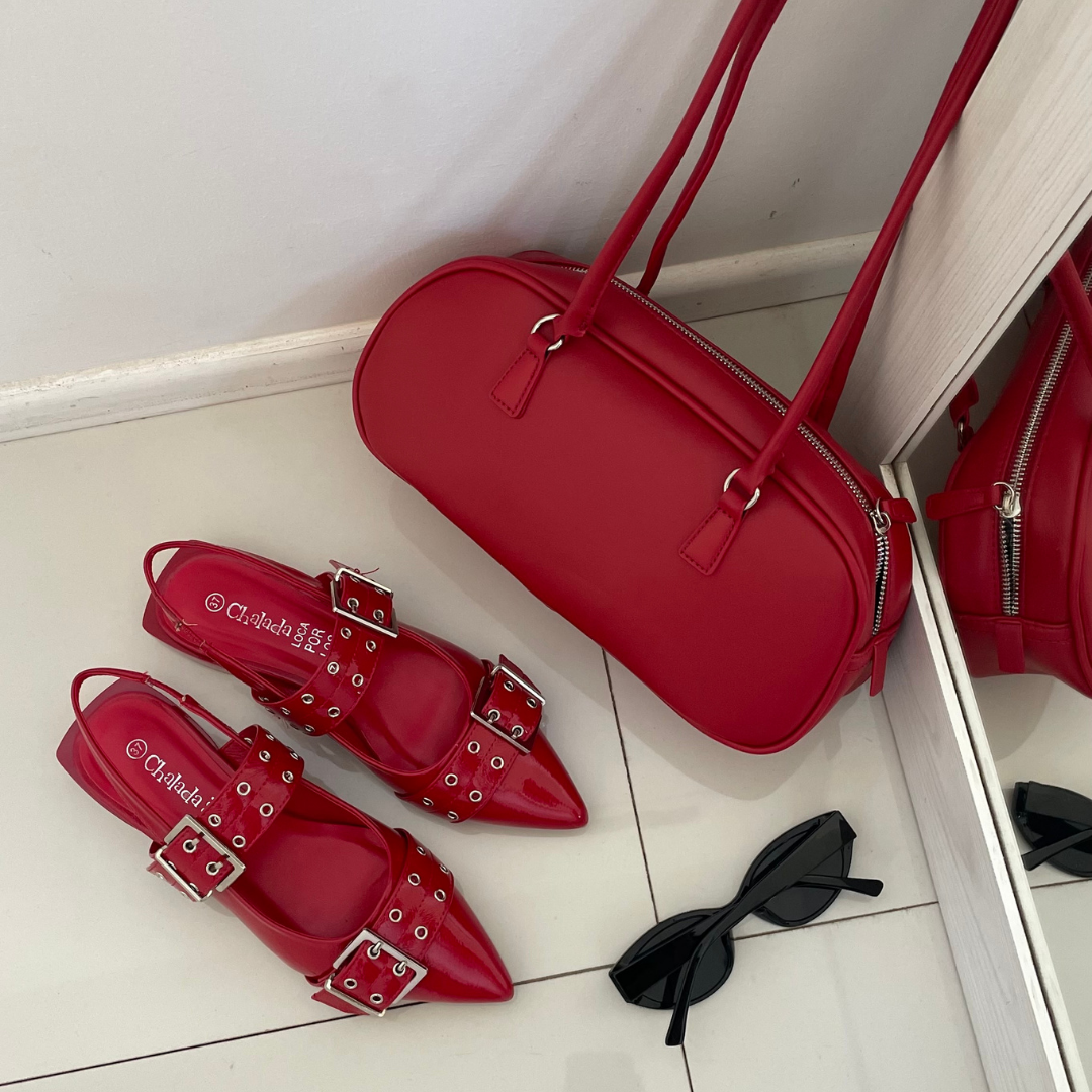 Ballerina Mujer Chalada Slik-1 Rojo Casual