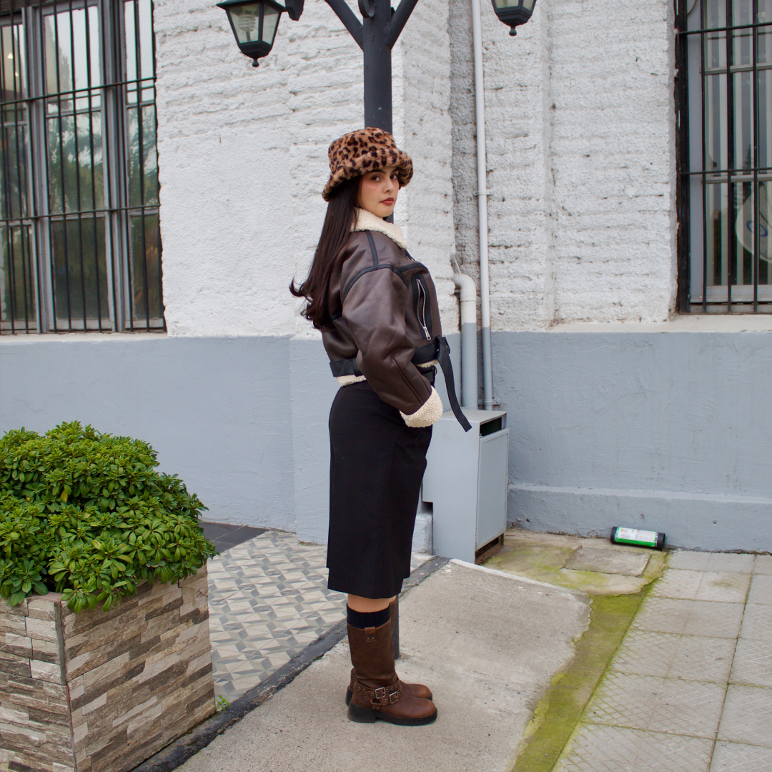 Bota Chalada Mujer Biker-2 Café Casual