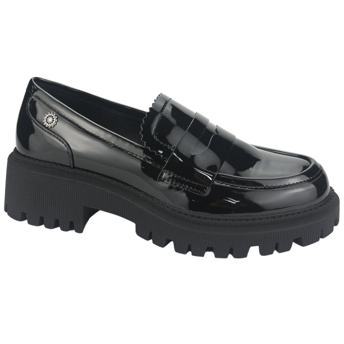 Mocasin Chalada Mujer Joop-1 V Negro Casual Zapatos Taco Chalada 