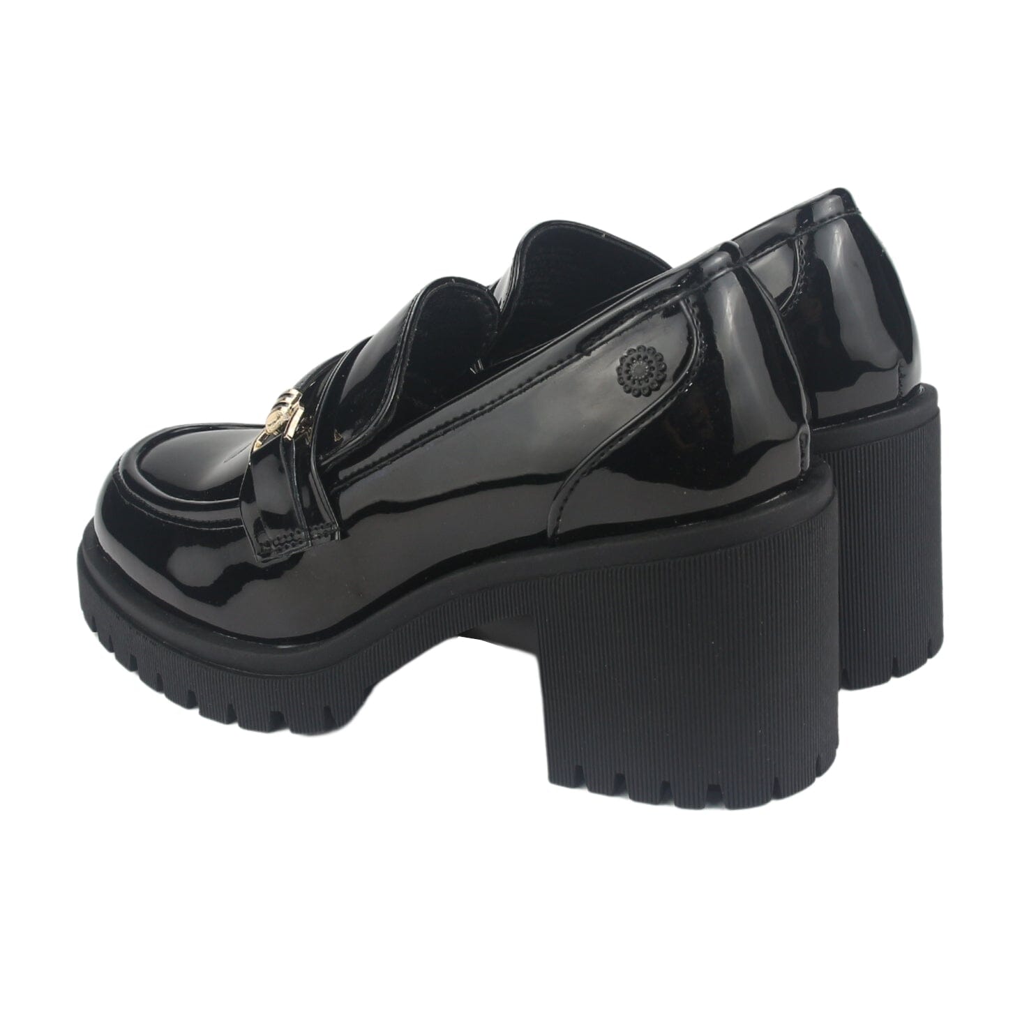 Mocasin Chalada Mujer Juppi-1 Negro Plataforma Tacones Altos Chalada 