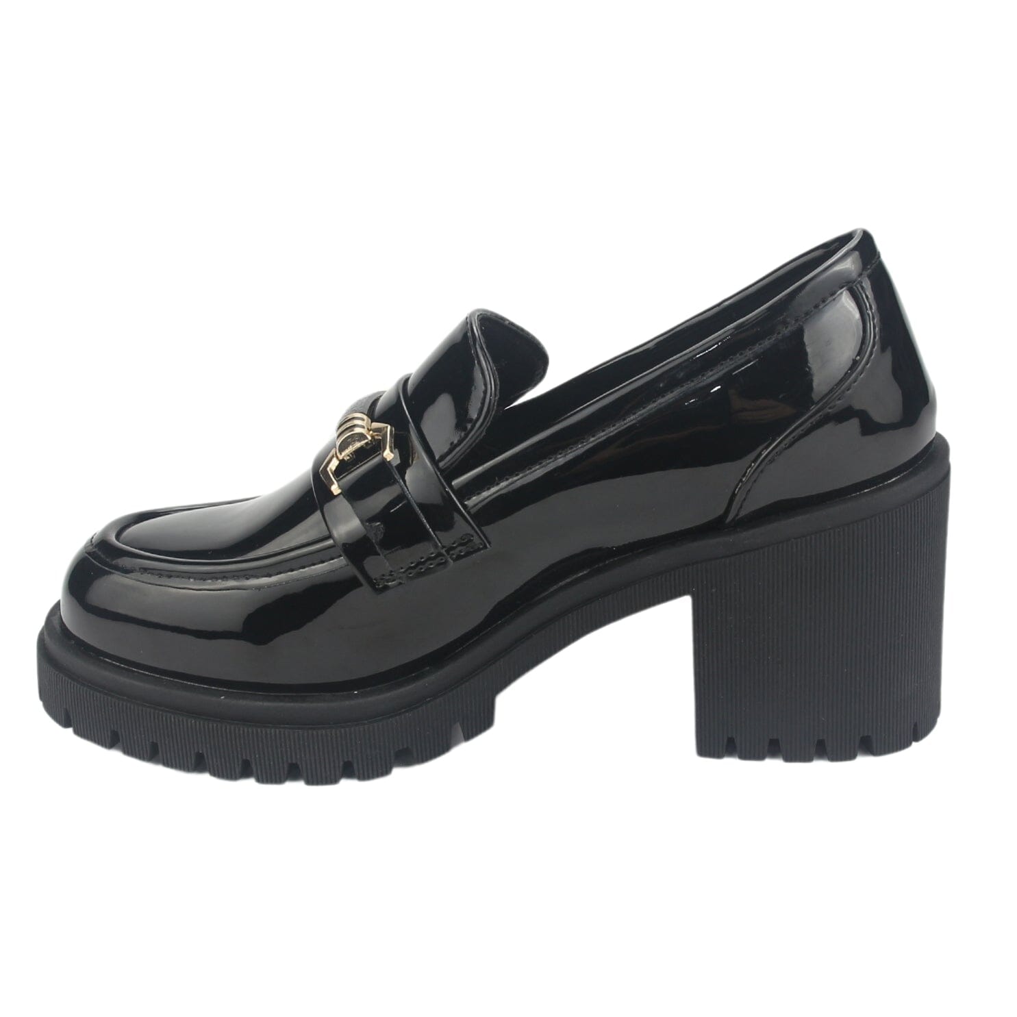 Mocasin Chalada Mujer Juppi-1 Negro Plataforma Tacones Altos Chalada 