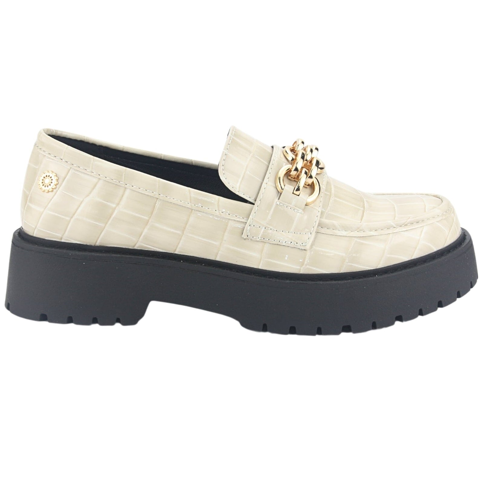 Mocasin Chalada Mujer Lenin-1 Beige Casual Mocasines Taco Chalada 