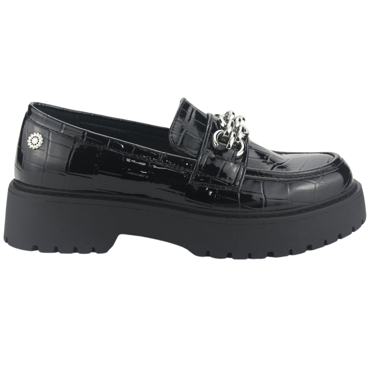 Mocasin Chalada Mujer Lenin-1 Negro Casual Mocasines Taco Chalada 
