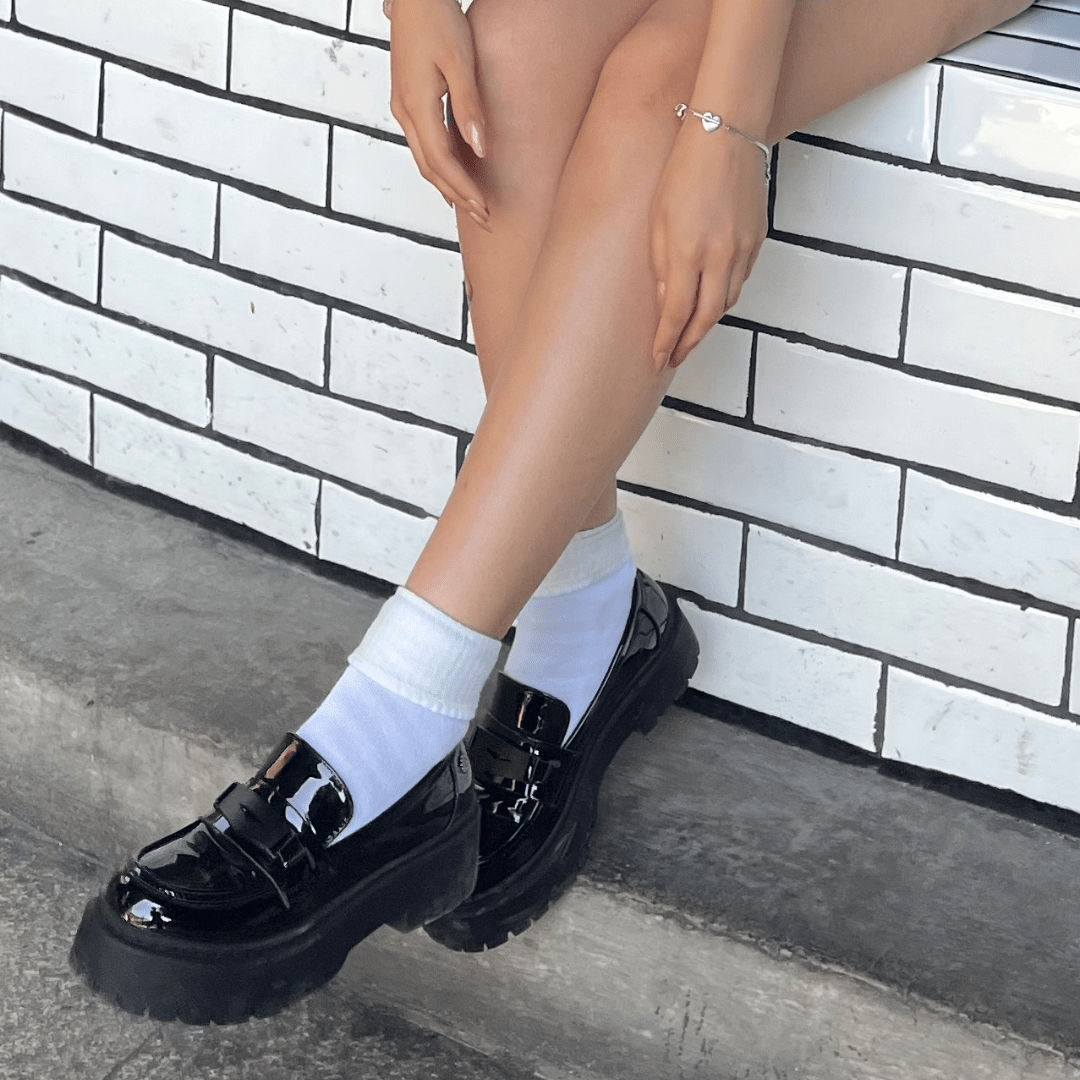 Mocasin Chalada Mujer Lewis-1 Negro Moda Mocasines Taco Chalada 